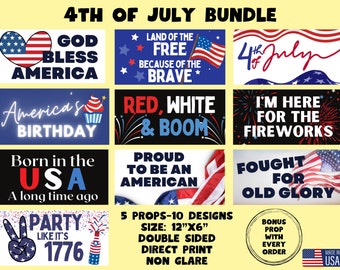 4th of July Photo Booth Props, Patriotic Party Decorations