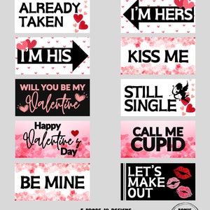 Valentines Photo Booth Props, Double Sided, Party Events - Etsy