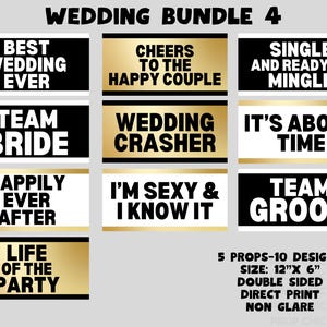 Wedding Bundle 4, Photo booth props, 360 photo booth props, photobooth props, props for weddings, parties events