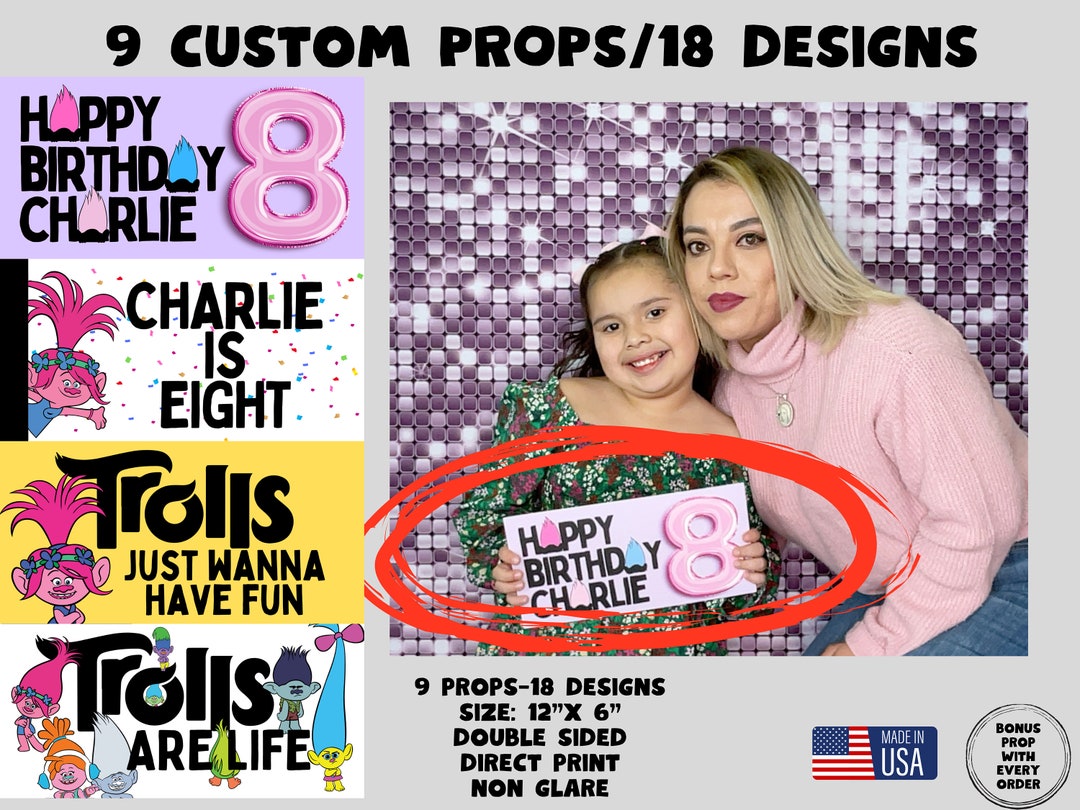 Custom Props, 9 Props-18 Designs, Photo Booth Props, 360 Photo Booth ...