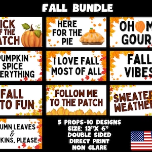 Fall Photo Booth Props, Autumn Party Decor