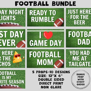Football Bundle, Photo booth props, 360 photo booth props, custom photobooth props, props for weddings, parties events