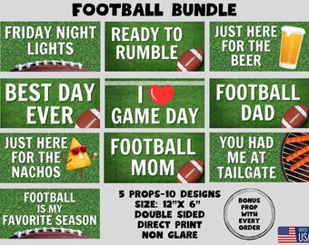Football Photo Booth Props, Tailgate Party Decorations