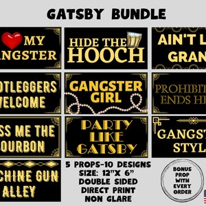 Gatsby Photo Booth Props, 1920s Party Decorations