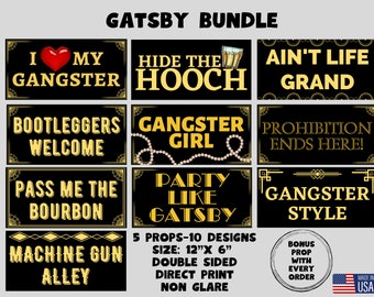 Gatsby Bundle, Photo booth props, 360 photo booth props, custom photobooth props, props for weddings, parties events