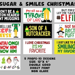 Sugar & Smiles Christmas Photo Booth Props, Christmas Party Decorations