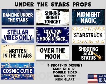 Under The Stars Photo Booth Props, Wedding Party Events