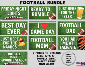 Football Bundle, Photo booth props, 360 photo booth props, custom photobooth props, props for weddings, parties events