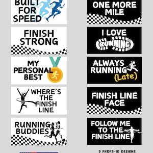 Running/Marathon Bundle, Photo booth props, 360 photo booth props, custom photobooth props, props for weddings, parties events