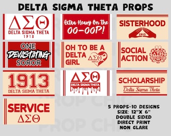 Delta Sigma Theta Props, Photo booth props, 360 photo booth props, custom photobooth props, props for weddings, parties events