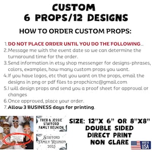 Accesorios personalizados para fotomatón, de doble cara, para fiestas (6 accesorios/12 diseños)