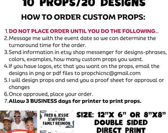 Custom Photo Booth Props, 20 Designs, Party Events