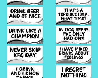 Funny Drinking Photo Booth Props, Party Events, 10 Designs
