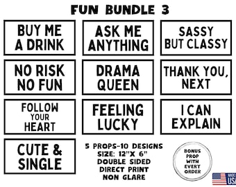Fun Photo Booth Props, Party Events, Double Sided