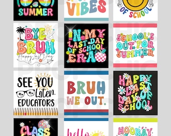 Schools Out Photo Booth Props, Last Day of School Party Decorations