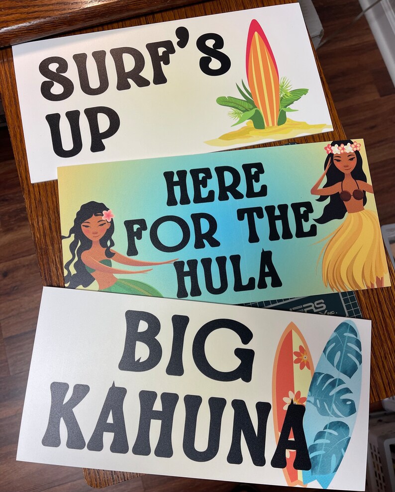Hula Lessons Signs Luau Photo Booth Props, Hawaiian Party Decorations - Etsy