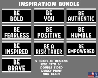 Inspirational Photo Booth Props, Party Events, PVC Plastic Signs