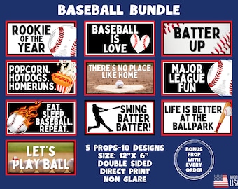 Baseball Photo Booth Props, Sports Party Decorations