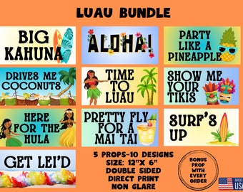 Luau Bundle, Photo booth props, 360 photo booth props, custom photobooth props, props for weddings, parties events