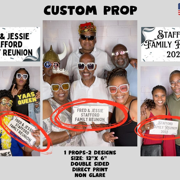 Custom Prop, 1 prop-2 designs, Photo booth props, 360 photo booth props, custom photobooth props, props for weddings, parties events