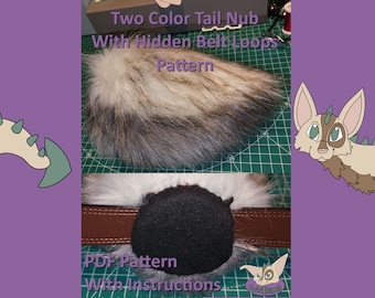 Two-Color Tail Nub with Hidden Belt Loop (PDF Pattern)