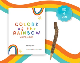 Printable Colors Workbook Homeschool Learning Materials, Color Mixing Activity, Color Identification for Kids, Colors of the Rainbow Book