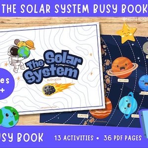 Printable The Solar System Busy Book, Binder Activity | Preschool Activity | Homeschool | Morning Basket | Science Activity