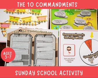 10 Commandments Activity Pack: Sunday School Homeschool Printable (PDF)