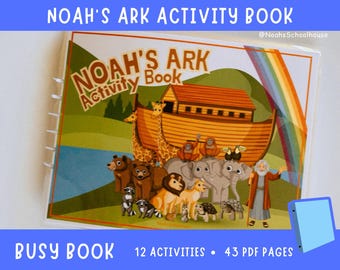 Printable Noah&#39;s Ark Activity Book, Binder Activity | Preschool Activity | Homeschool | Sunday School
