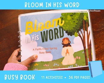Printable Spring Bible Busy Book, Binder Activity | Preschool Activity | Homeschool | Sunday School