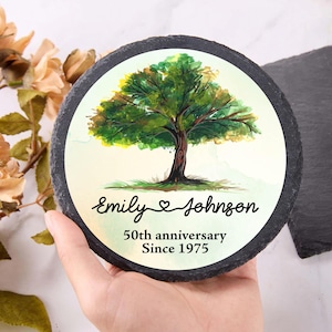 Anniversary Garden Stone, Personalized Wedding Gift, Stone Anniversary Present for Couples