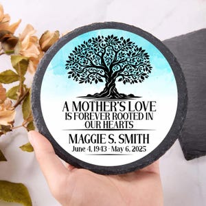 Memorial Stone Personalized Sympathy Gift Real Slate Poem Keepsake Remembrance Bereavement Plaque for Loss of Loved One In Memory Mom Dad