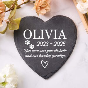 Custom Pet Memorial Garden Stone,Personalized Engraved Pet Memorial Stone, Dog Cat Memorial Gift, Pet Remembrance Gift, Pet Grave Marker