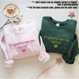 Geborduurd It&#39;s Good To See Me, is&#39;t It Wicked, ronde hals, niemand rouwt om de goddelozen, sweatshirt voor muziektheater, muzikaal cadeau Broadway