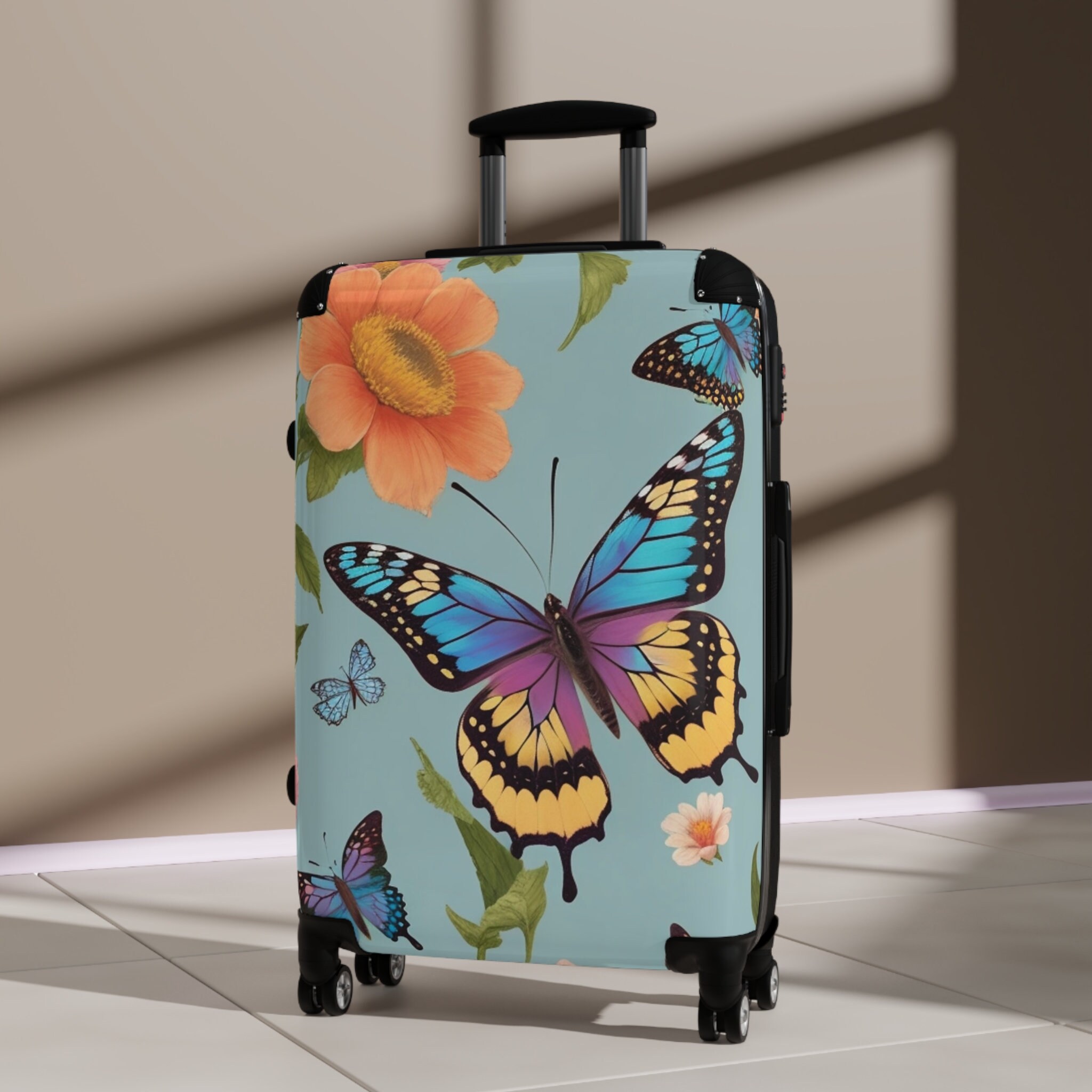 Butterfly Travel SuitcaseDurable and Stylish Travel Suitcases sold by Donna Jones SKU 43667566