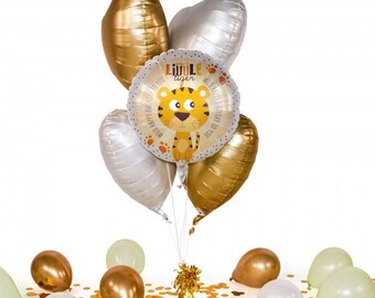 Heliumballon in a Box - Little Tiger Birthday  | Ballons bereits mit Helium gefüllt | Wähle deine Anzahl an Ballons
