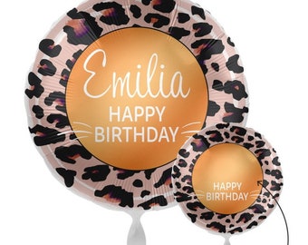 Folienballons bedrucken | Happy Birthday Du wildes Ding | Mit Wunschtext | opt. mit Heliumfüllung | Ballon für den Geburtstag
