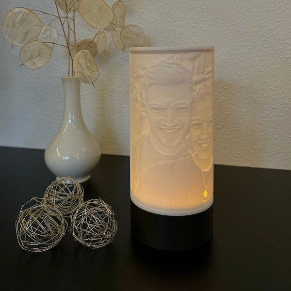 Bild 3D personalisiert Licht LED - Jahrestag - Valentinstag - Hochzeit - Liebe - Freundin - Frau - Teelicht - Geschenkidee