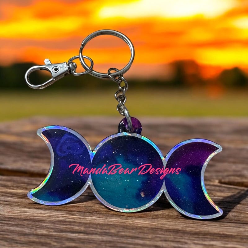 Alcohol Ink Keychain - Etsy