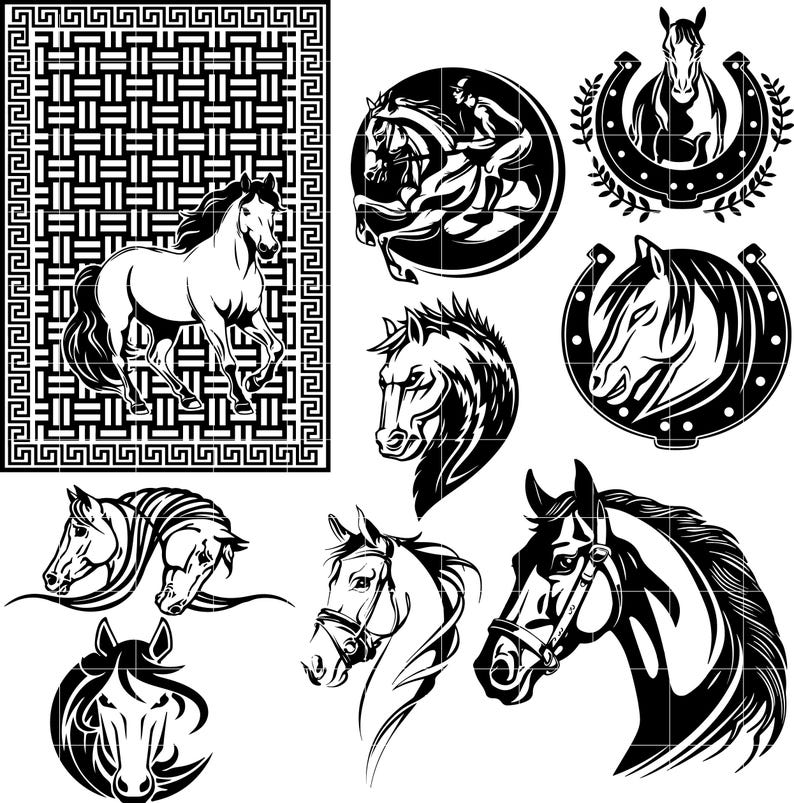 Pack of 55 Horses Vector - All Formats Included - Etsy