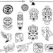 Pack of 125 Aztec Silhouettes Clipart for Engraving and Cutting - All ...