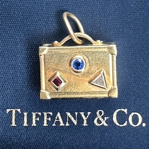 Retired Vintage Tiffany & Co 18k Gold Ruby Sapphire Diamond