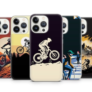 Cyclisme descente vélo coque de téléphone pour iPhone 15 14 13 Pro Max 12 11 X XS 8 7, Samsung S20 FE, S21 Ultra, A12, Huawei P30 Pro