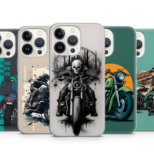 Verjaardagscadeau, Biker Motorcycle-telefoonhoesje voor iPhone 16 Pro Max 15 Plus 14 13 12 11 XR XS, Samsung S24FE S23 A55 A35, Pixel 9 Pro 8A 7