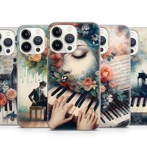 Piano Phone case, Musician Phone case fit for iPhone 16 Pro Max 15 Plus 14 13 12 11 XR XS, Samsung S24FE S23 A55 A35, Pixel 9 Pro 8A 7