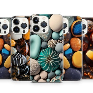 Gemstone Abstract Print Phone Case for iPhone 15 pro 14 13 Pro Max 12 11 X XS 8 7, Samsung S23 S22 ultra S21 FE A70, Huawei P30, Pixel 8 7 6
