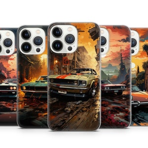 Retro Car Art, Vintage JDM Car phone case fit for iPhone 16 Pro Max 15 Plus 14 13 12 11 XR XS, Samsung S24FE S23 A55 A35, Pixel 9 Pro 8A 7