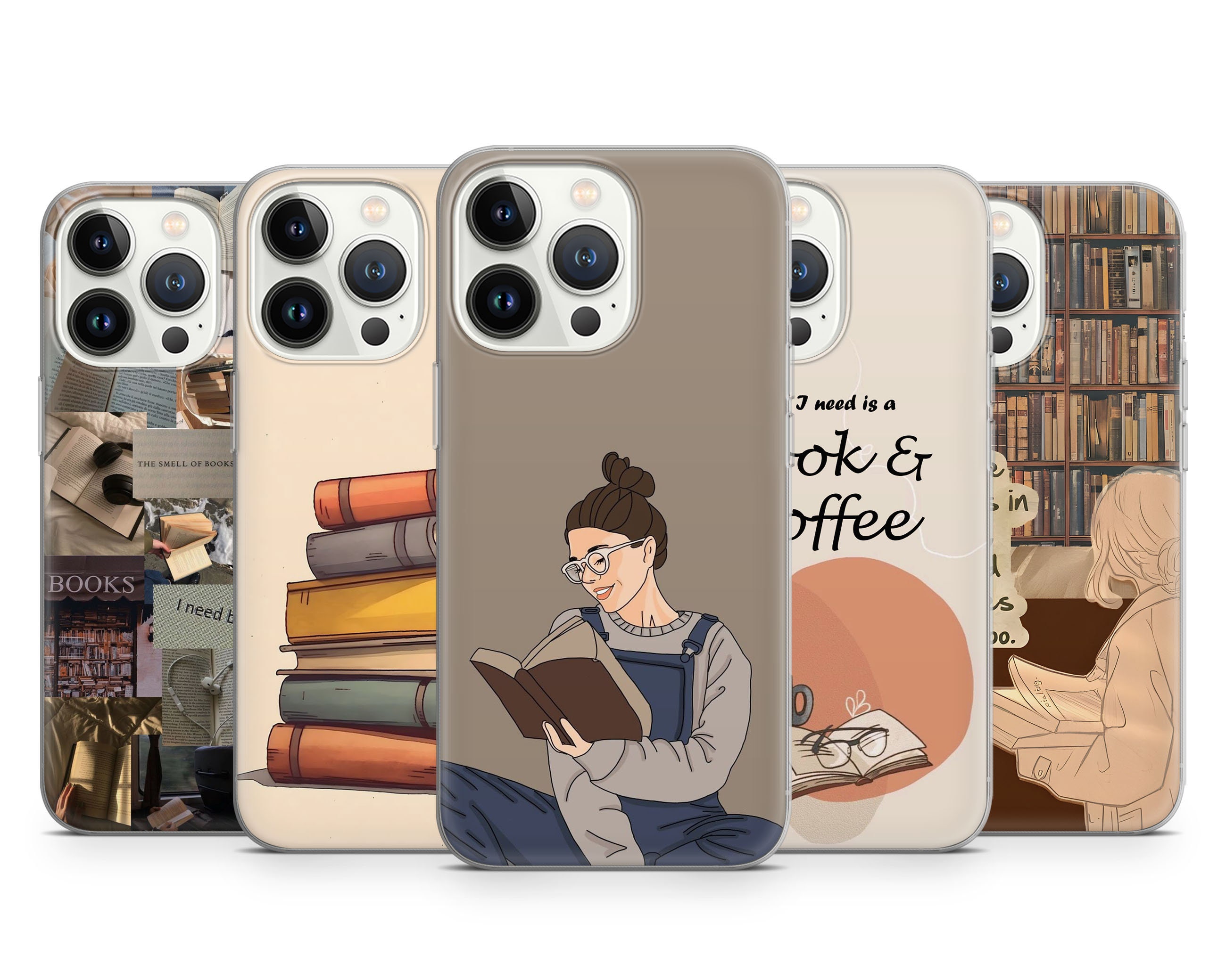 Book Lover 携帯ケース、iPhone 15 Pro 14 13 Pro Max 12 11 XR