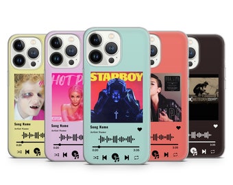 Custom Music Song Name phone case for iPhone 16 Pro Max 15 Plus 14 13 12 11 XR XS, Samsung S24FE S23 A55 Samsung A35, Pixel 9 Pro 8A 7