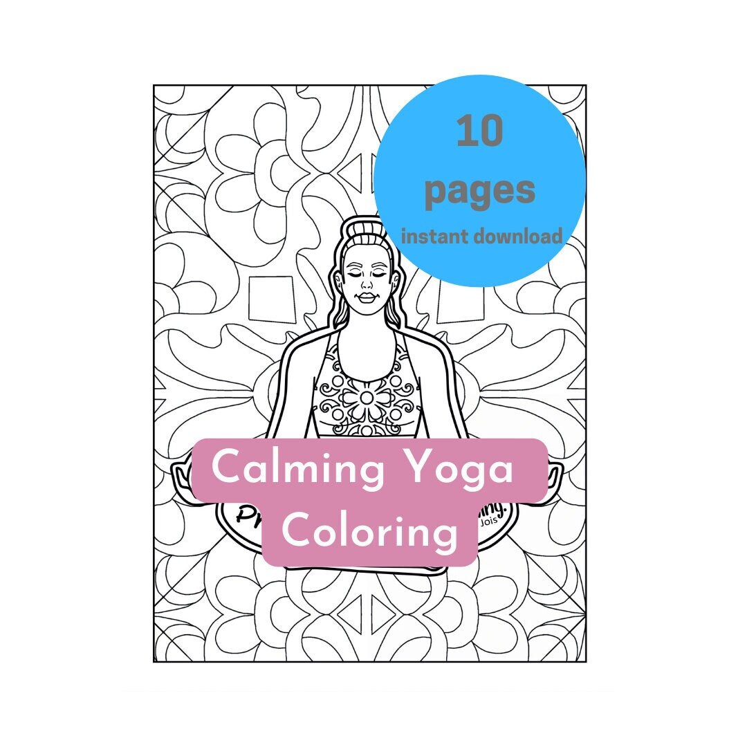Yoga Colouring Pages - Etsy